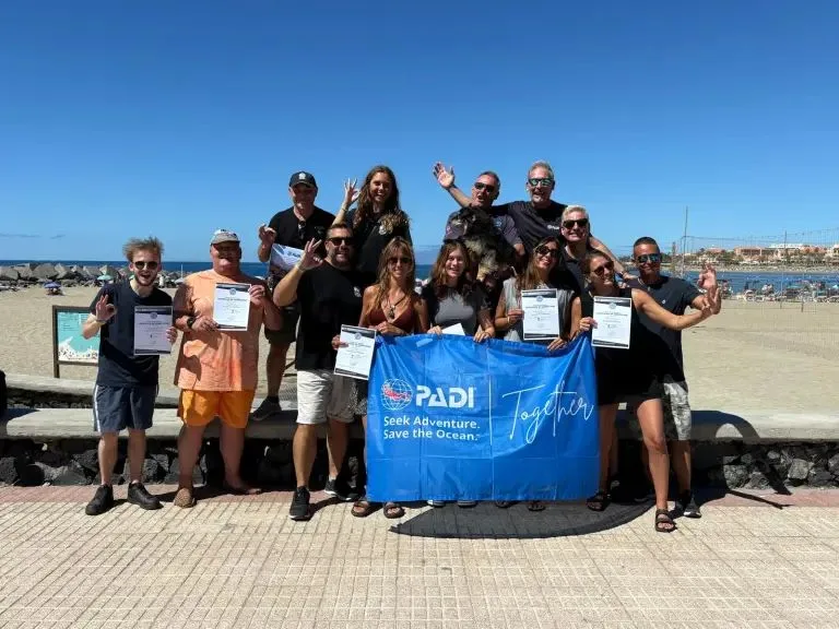 Certification day on the beach