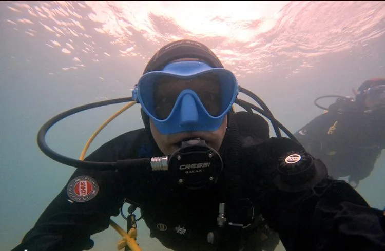 Salvatore Giglione, PADI Course Director, underwater in Tenerife